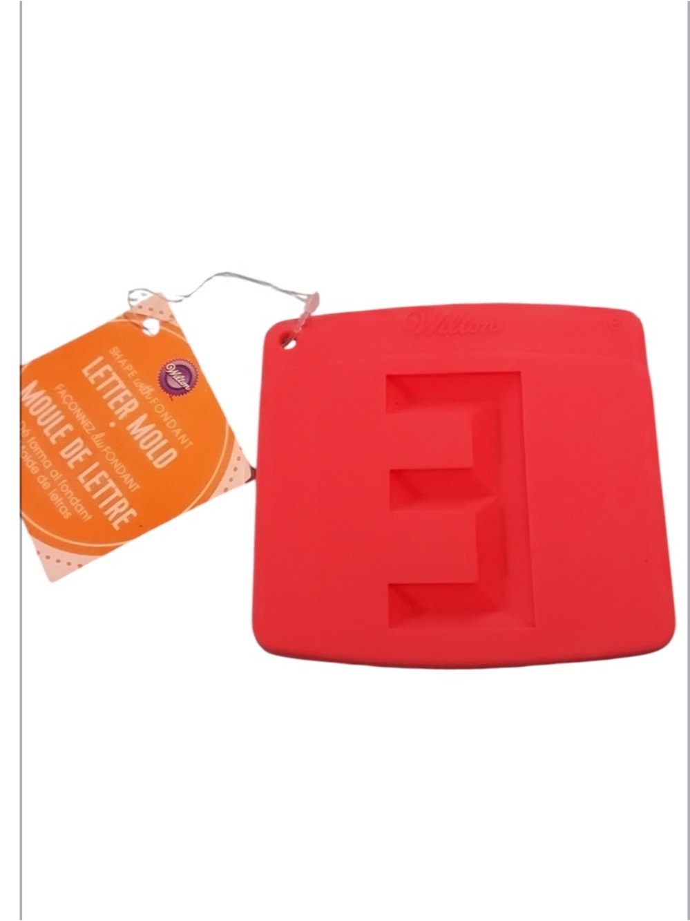 WILTON shape with fondant Letter " E "  Mold